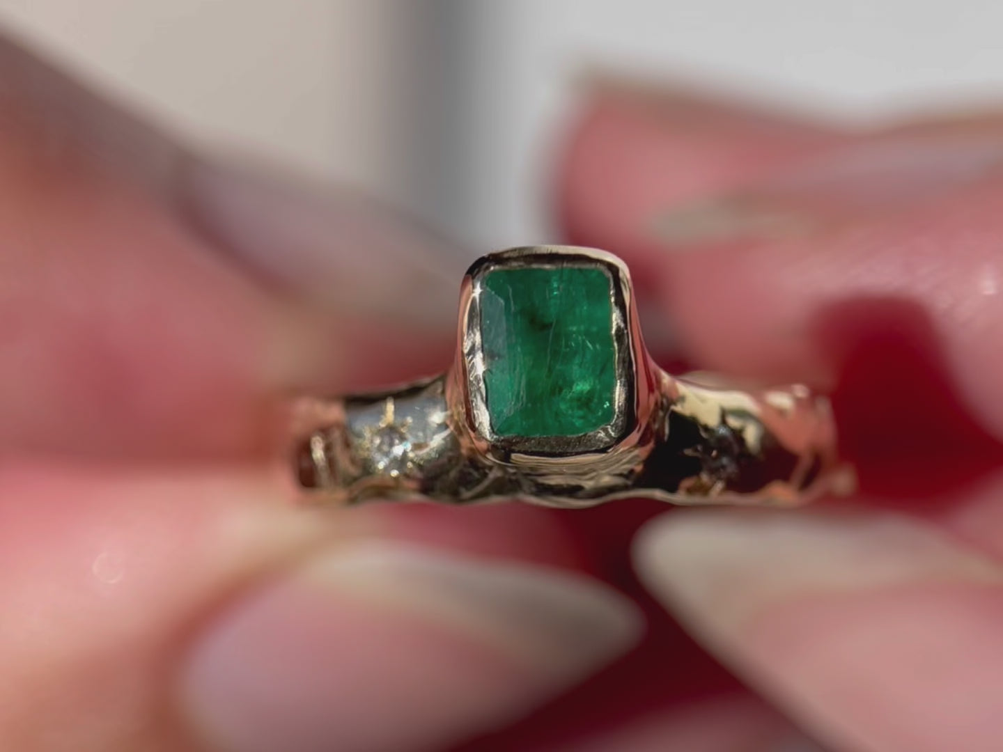 Emerald Treasure Trove Ring | Emerald, Diamonds, 14k Gold