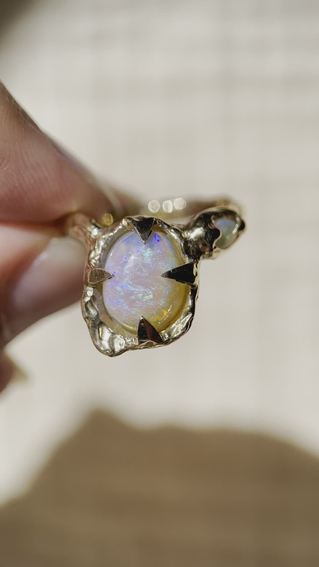Opal Flower Ring |14k Gold