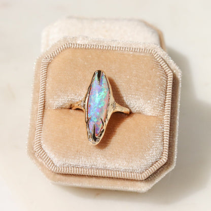 Custom Pipe Opal Ring