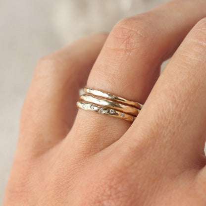 The Isle Band | Diamond Studded, 14k Gold