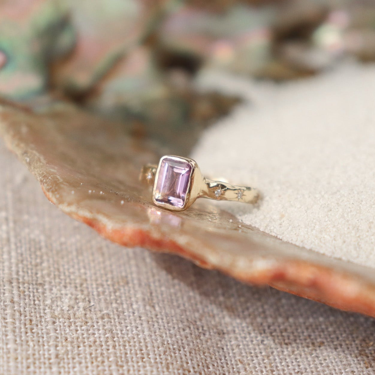 Ametrine Ethereal Dream Ring | Ametrine, Diamonds, 14k Gold