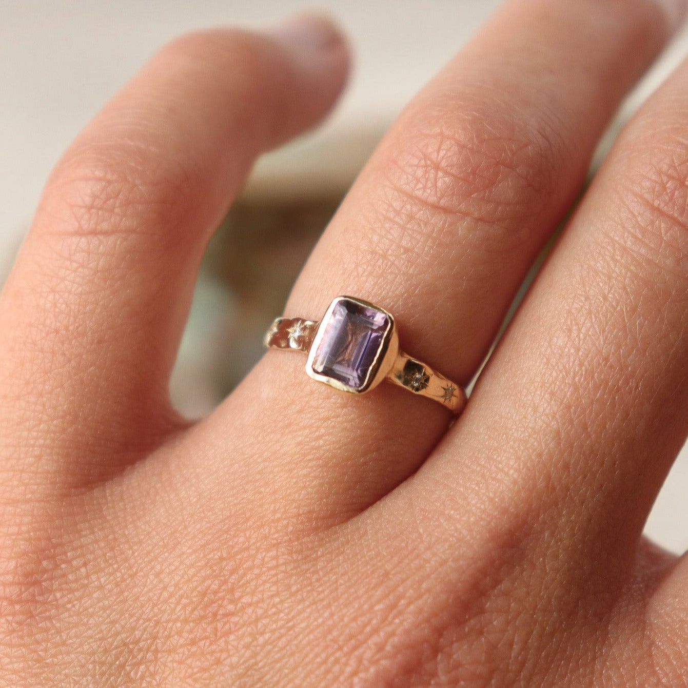 Ametrine Ethereal Dream Ring | Ametrine, Diamonds, 14k Gold