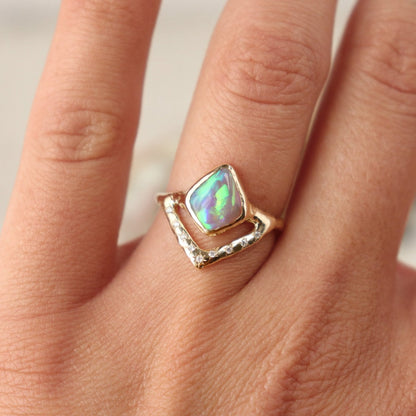 Keeper of Dreams Ring | Opal, Diamonds, 14k Gold