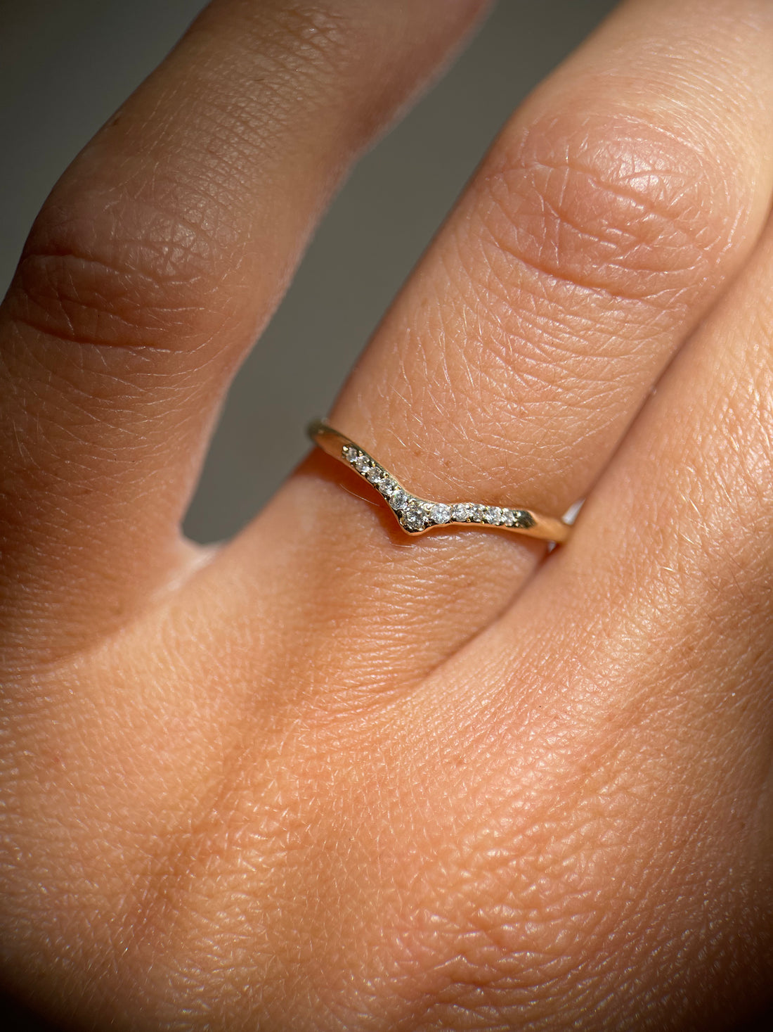 Custom Pave Diamond Stacking Band | 14k Gold